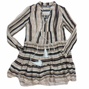 Striped boho flowy lightweight dress. Size Medium